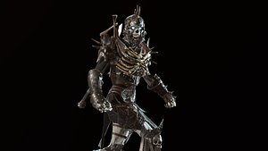 3D character skeleton warrior