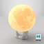Lampada decorativa Moon On Hand Stand Luce gialla accesa