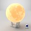 Lampada decorativa Moon On Hand Stand Luce gialla accesa