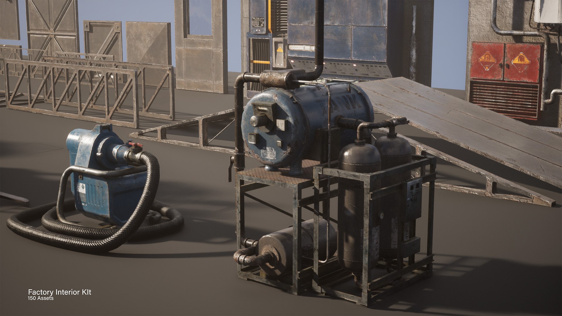 Modular Factory Interior Kit 3D - TurboSquid 2276358
