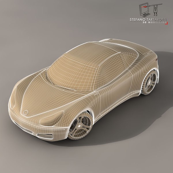 generic electric concept sports car 3d model