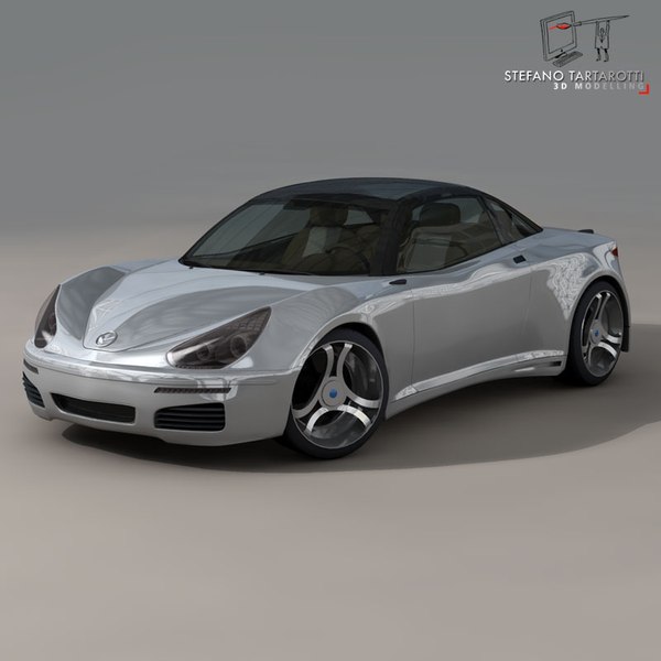 generic electric concept sports car 3d model