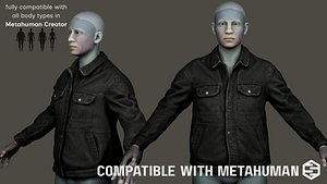 Utility Jacket - MetaHuman Compatible Low-poly 3D model 3D