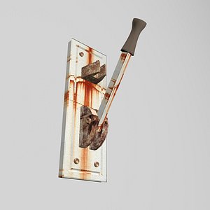 electric knife switch 3d model