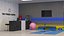 Gym And Locker Room Interior Scene 3D model