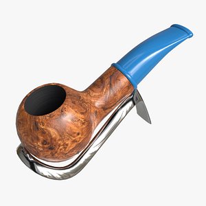 3D model Smoking Pipe Small Briar Wood 01
