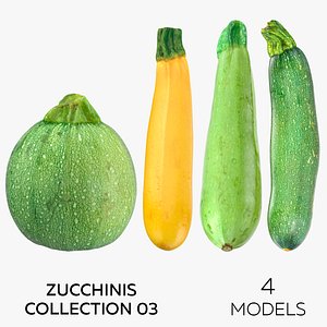 3D 4 Zucchinis Collection 03