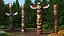Totem in legno colorato