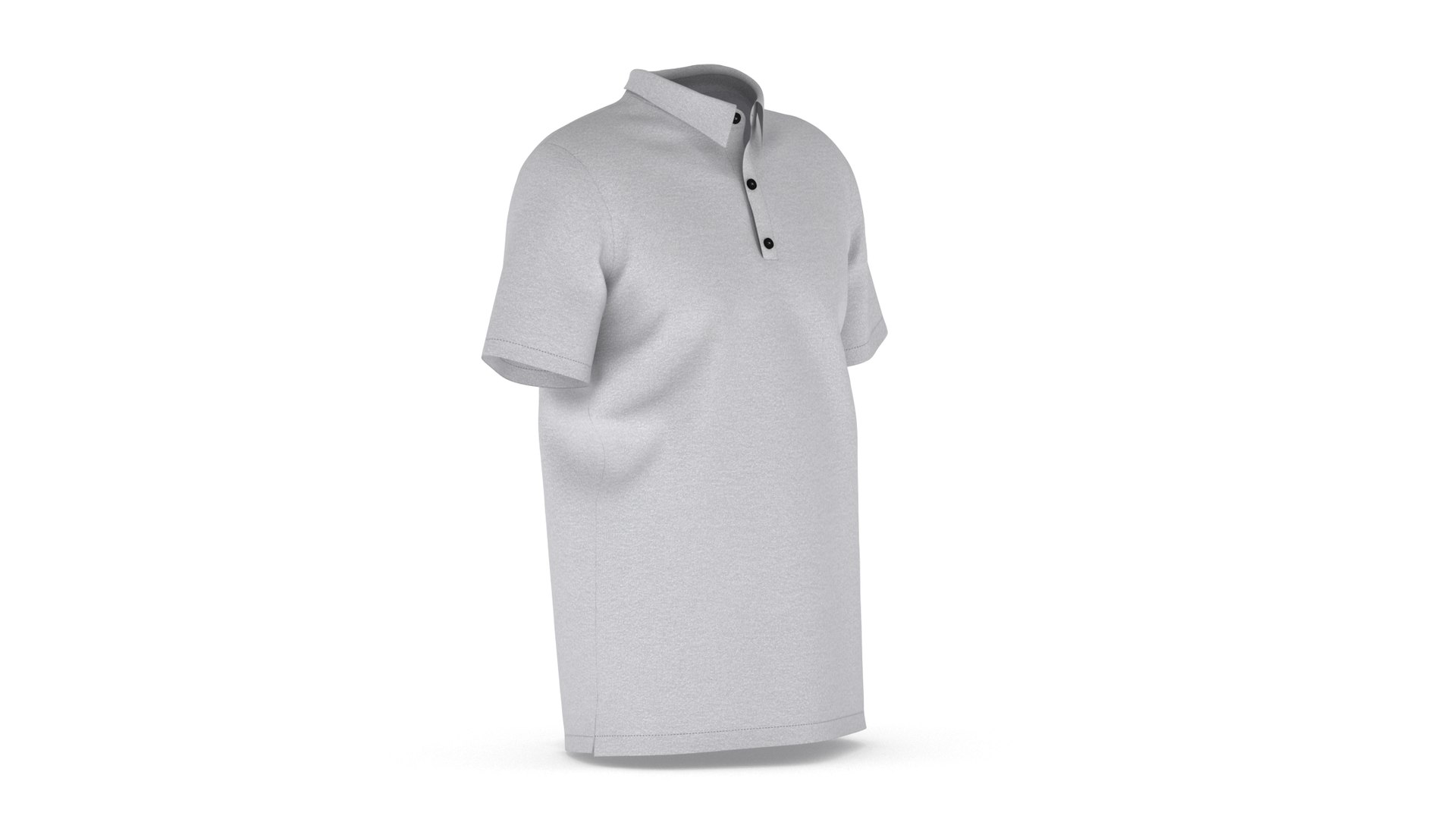 Polo Shirt 01 White 3D model - TurboSquid 2165767