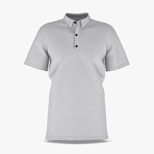 Polo Shirt 01 White 3D model