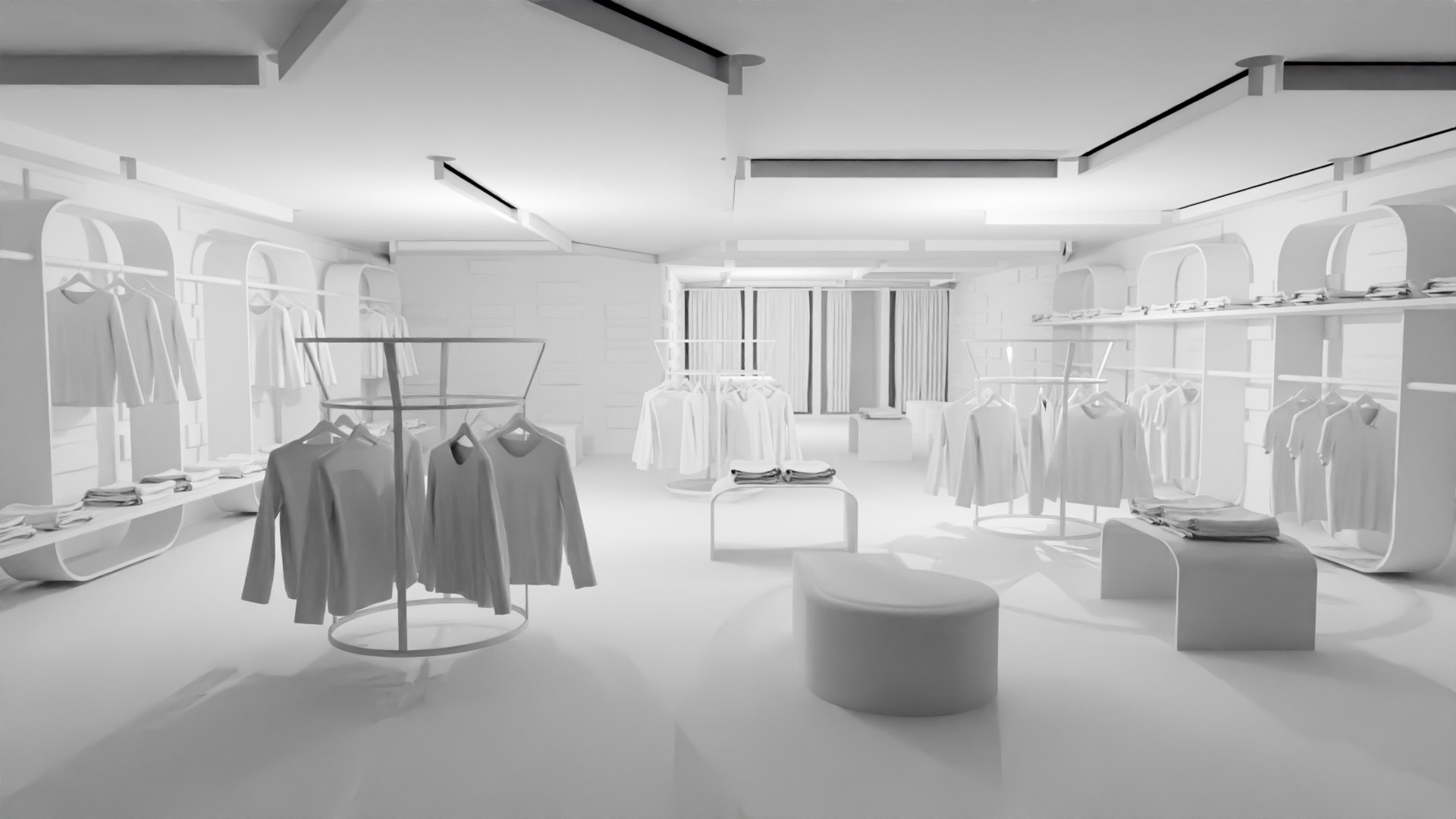 Clothing Store Interior Model - TurboSquid 2157370