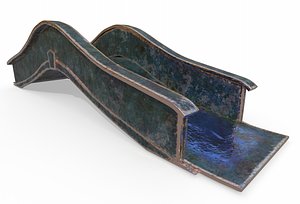 3D model foot bridge walking