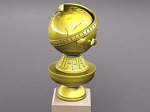 3d golden globe award statue