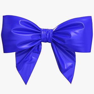 Low Poly Blue Bow
