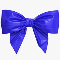 Low Poly Blue Bow