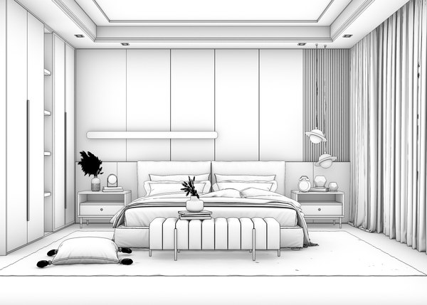 Modern Bedroom 3d Model Turbosquid