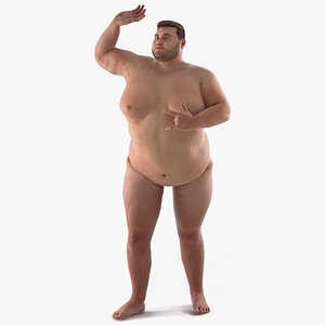 Naked Fat Man Fur Rigged