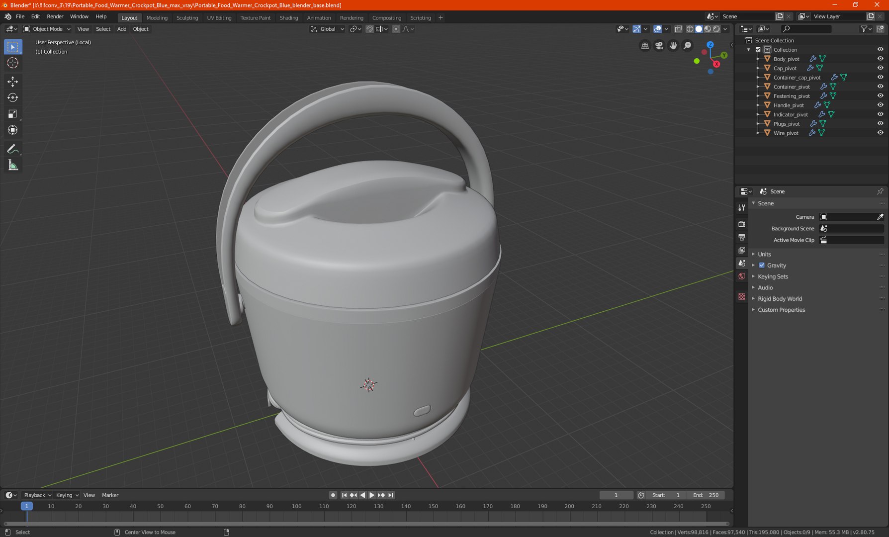 Portable Food Warmer Crockpot Blue 3D model https://p.turbosquid.com/ts-thumb/vu/RqZGce/bA/portablefoodwarmercrockpotbluemb3dmodel021/jpg/1676373594/1920x1080/fit_q87/e8857122f7d552de85af3a1f6dc31bb34a4cf1c6/portablefoodwarmercrockpotbluemb3dmodel021.jpg