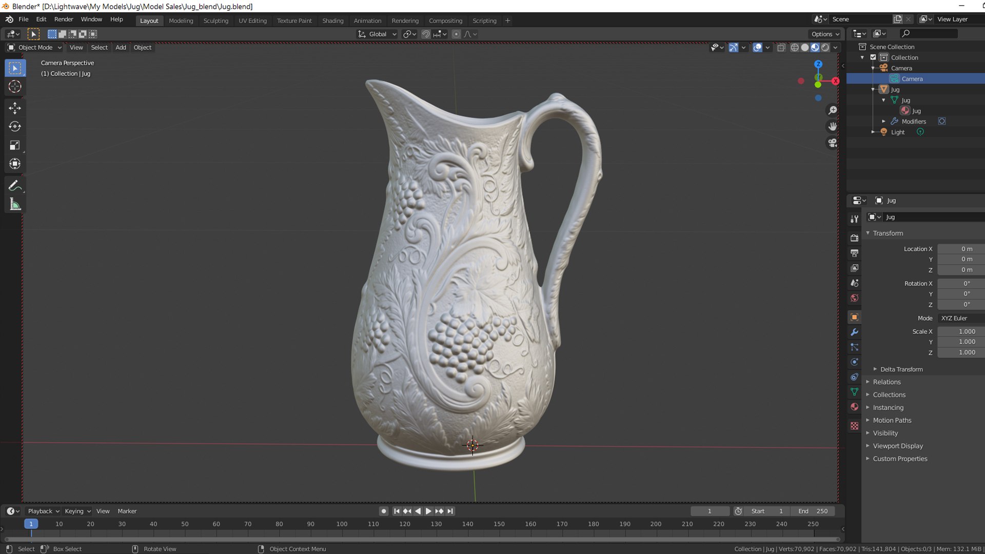 3D scanned jug model https://p.turbosquid.com/ts-thumb/vu/SIkoBx/cH5eCc9k/screenshot_blend/jpg/1597765626/1920x1080/fit_q87/93bdb0a93b460d8255bbe11b6583bb7b44be27e2/screenshot_blend.jpg