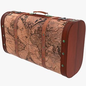 3D Vintage Travel Bag model