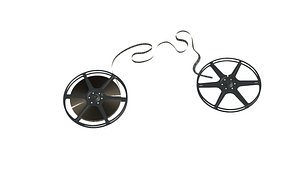 3D motion picture film reel model