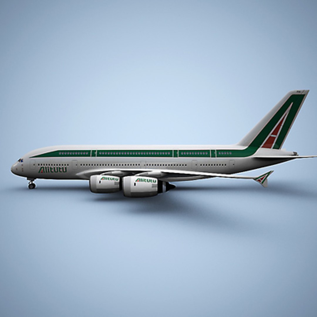 3d Airbus A380 Alitalia