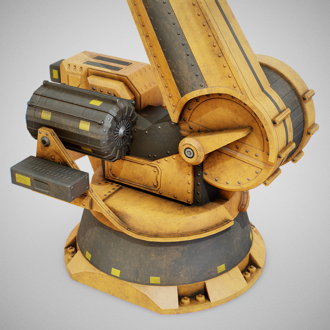 modelo 3d Brazo de robot industrial 01 (limpio y sucio) - TurboSquid ...