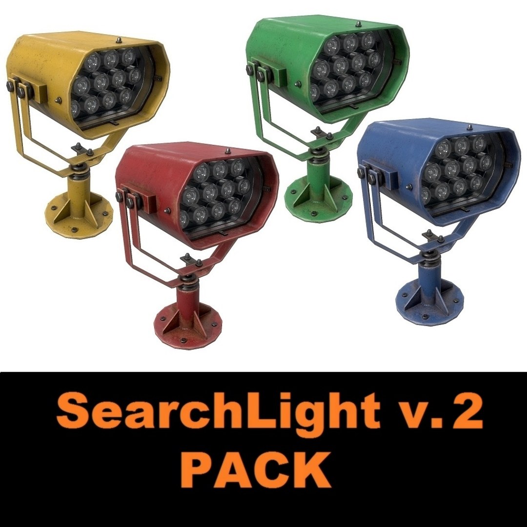 3D searchlight v pack model - TurboSquid 1496732