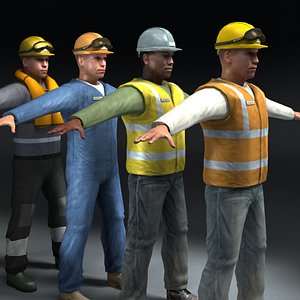 Construction Workers x4