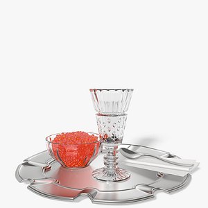 Shot Glass of Vodka with Caviar