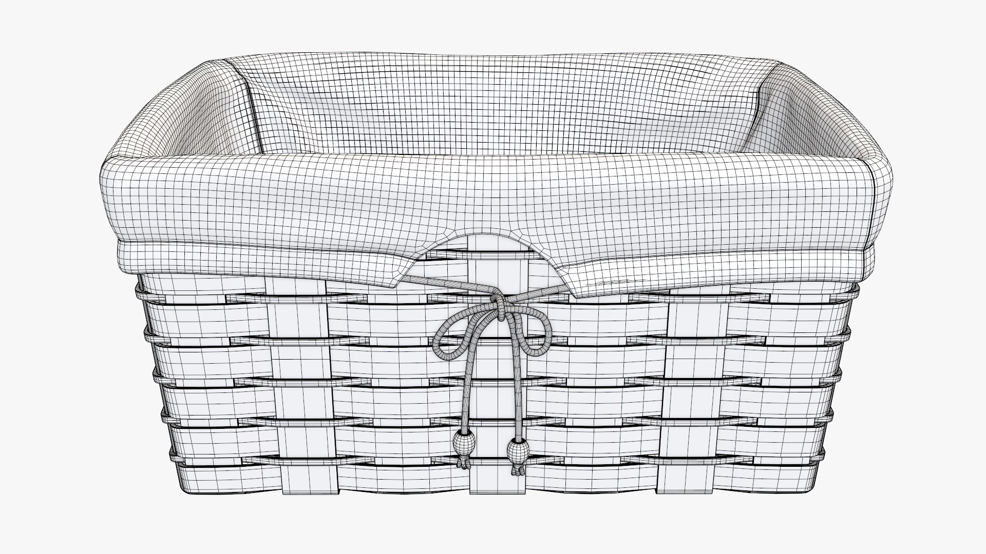 3D wicker basket fabric TurboSquid 1555829