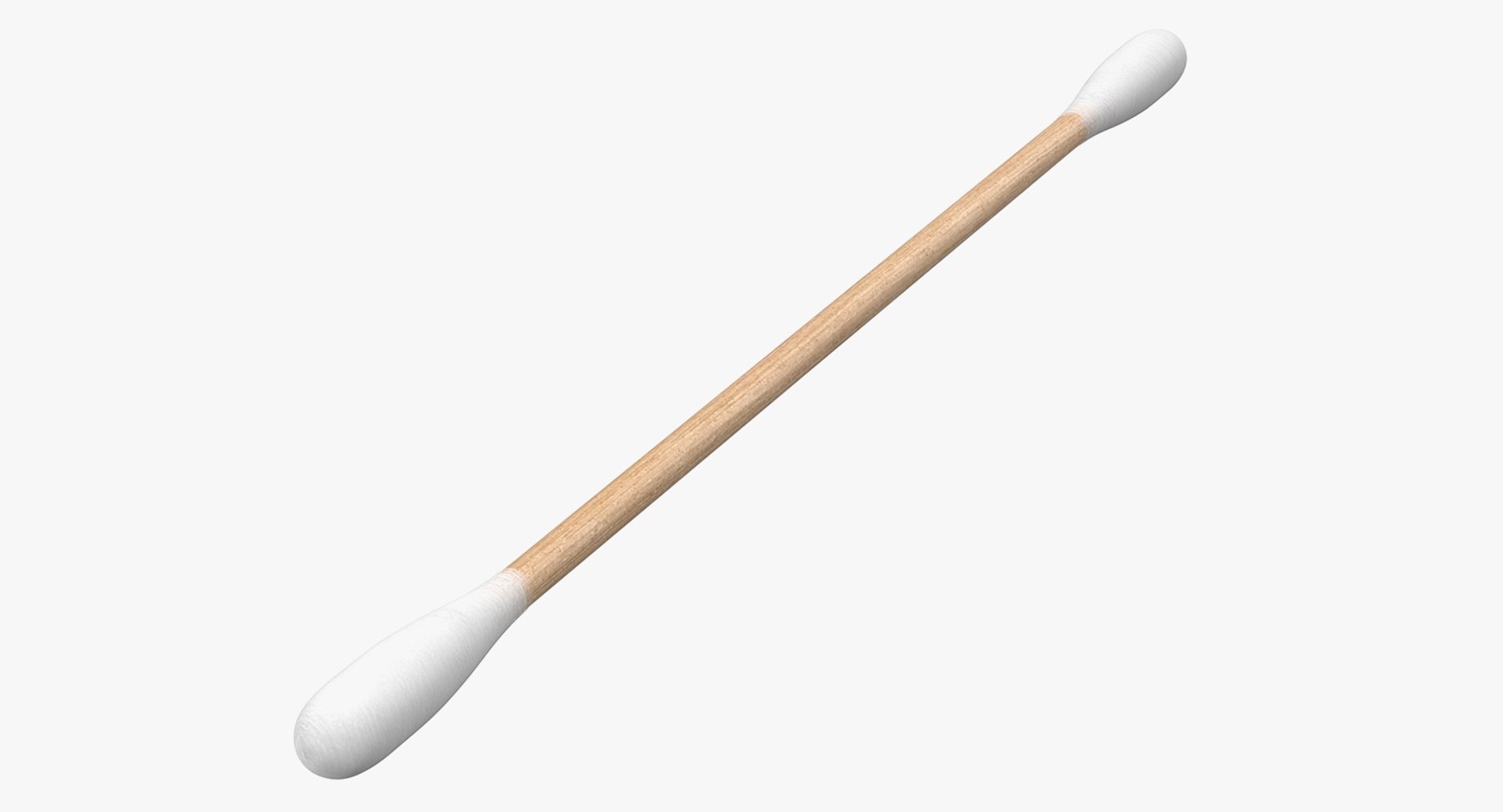 Wooden Cotton Swab 3D model preview