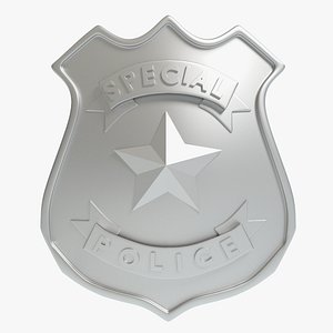 police badge 3d obj