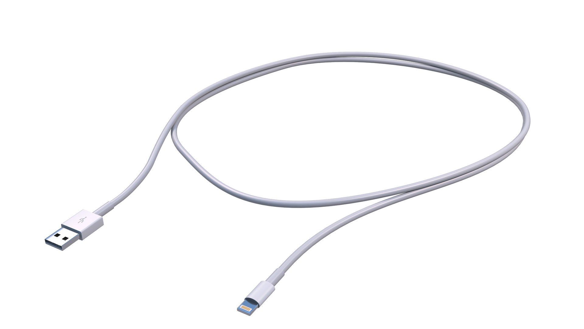 Apple Lightning Cable Model TurboSquid 1602084