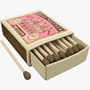 matchbox box match 3D model