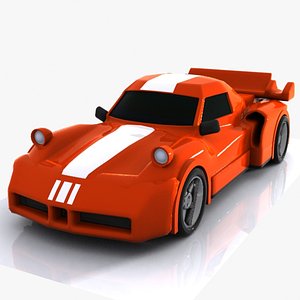 3d cartoon sports car model