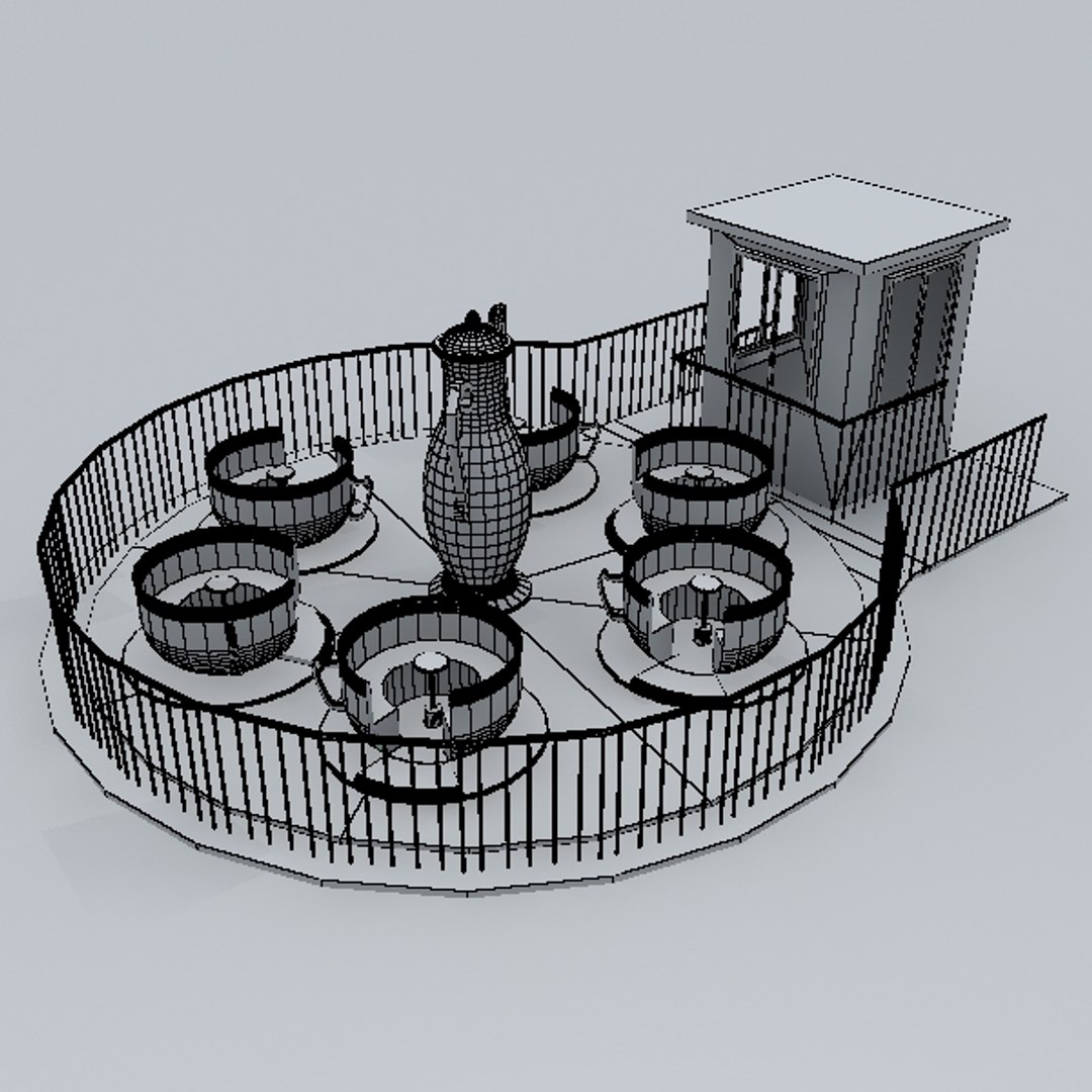 Tea Cup Ride Model - TurboSquid 1241891
