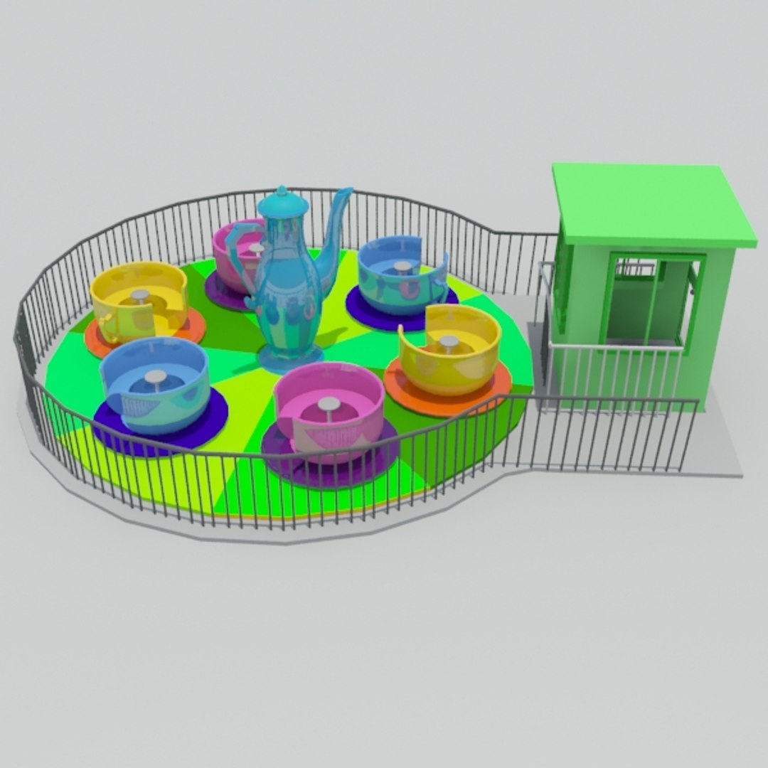 Tea Cup Ride Model - TurboSquid 1241891