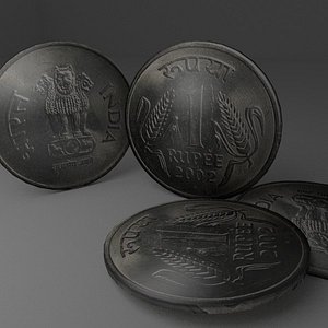 indian coin obj