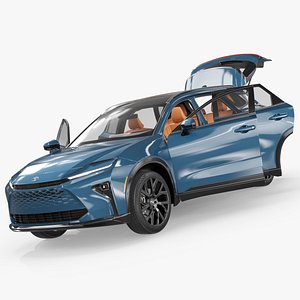 3D model 2025 Toyota Crown Signia Hybrid Rigged for Cinema 4D