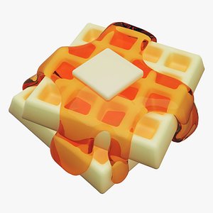 Emoji Waffle 001 3D model