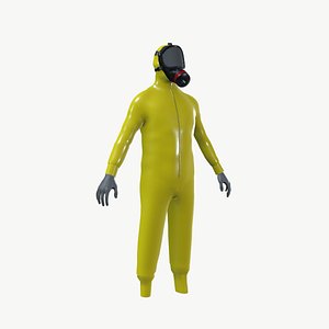 3D Gas suit and mask model
