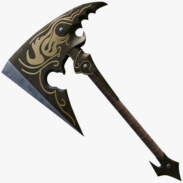 3D Battle Axe13 All PBR Unity UE Textures Included model