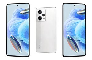 Xiaomi Redmi Note 12 Pro 5G White Low Poly 3D model