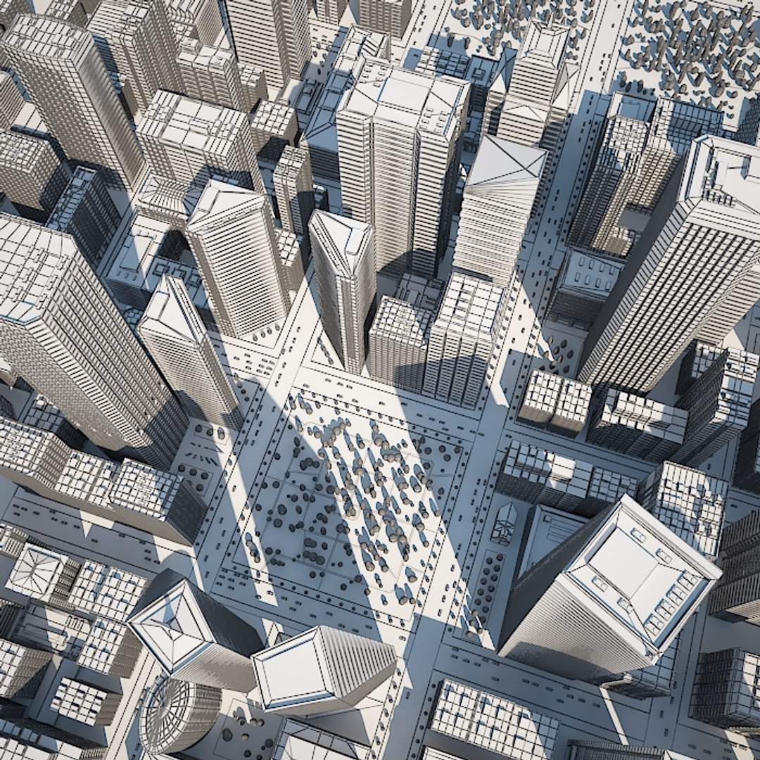 Cityscape City Buildings 3d Model