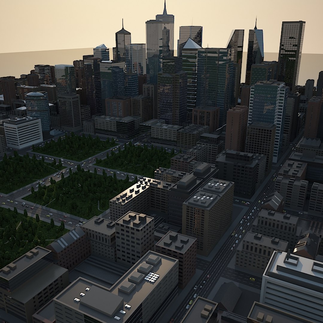 Cityscape City Buildings 3d Model