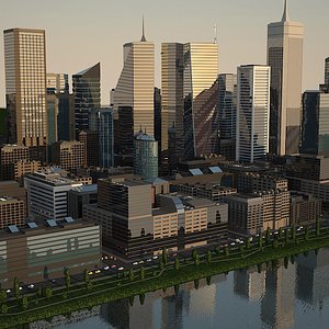cityscape city buildings 3d model