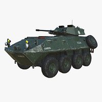 LAV 25 Light Armored Vehicle Low-poly