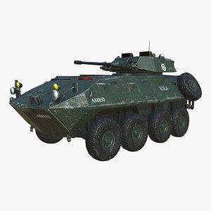 LAV 25 Light Armored Vehicle Low-poly