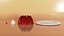Jello Plate with Whip Cream  Cherry